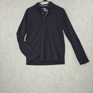 Twillory Black Long Sleeve Athleisure Shirt S Polyester